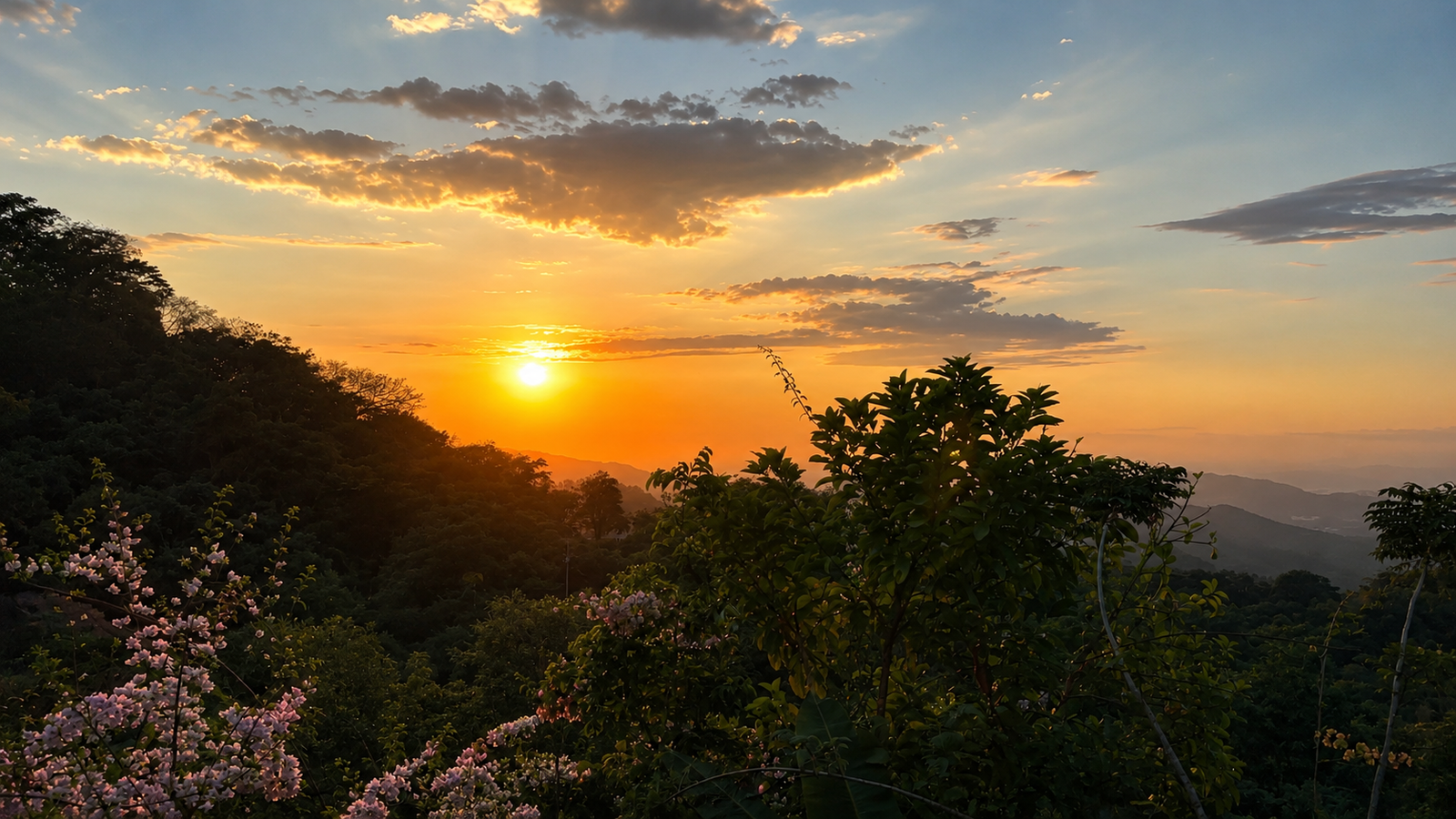 Emblematic sunset in Minca, Sierra Nevada de Santa Marta